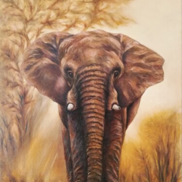 Pintura intitulada "Dumbo" por Marie-Claire Marin, Obras de arte originais, Óleo