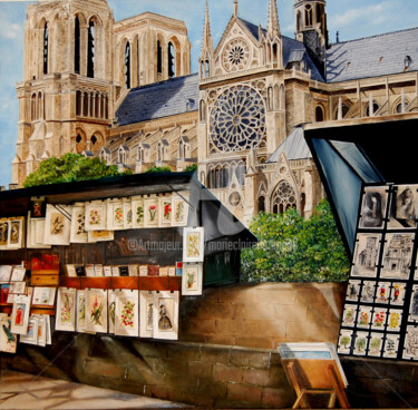 Painting titled "Notre Dame de Paris" by Houmeau-Glowicki, Original Artwork, Oil