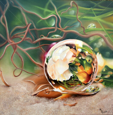 Painting titled "Eden" by Houmeau-Glowicki, Original Artwork, Oil