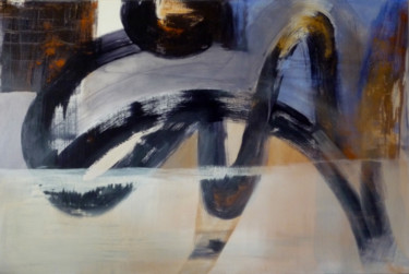 Peinture intitulée "embarquement-techni…" par Marie-Claire Touya, Œuvre d'art originale