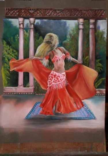 Peinture intitulée "la danseuse orienta…" par Marie Claude Ramain, Œuvre d'art originale