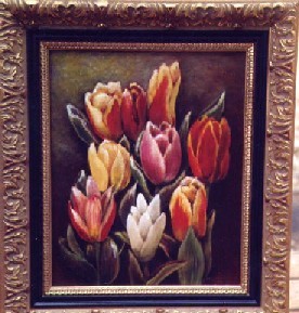 Peinture intitulée "les tulipes" par Marie Claude Ramain, Œuvre d'art originale