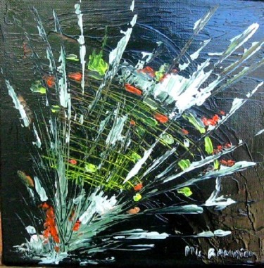 Painting titled "rêves en vert" by Marie Claude Ramain, Original Artwork