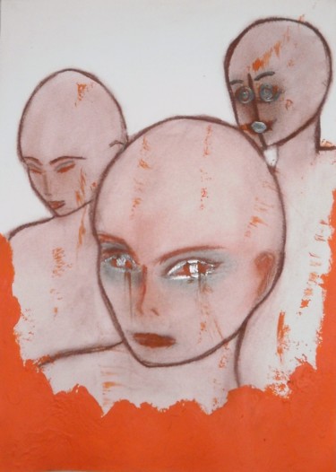 Malerei mit dem Titel "Aube nouvelle" von Marie-Claire Pozzobon, Original-Kunstwerk, Acryl