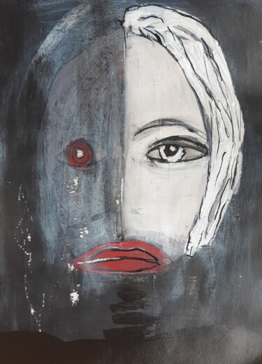 Peinture intitulée "Je - suis - mon dou…" par Marie-Claire Pozzobon, Œuvre d'art originale, Acrylique