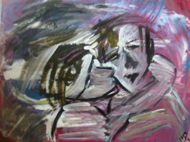 Peinture intitulée "l'amour au masculin" par Mpi, Œuvre d'art originale