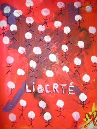 Peinture intitulée "la revolution" par Mpi, Œuvre d'art originale