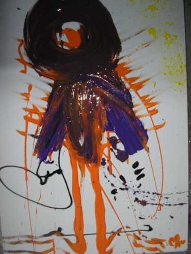 Peinture intitulée "l'explosion d'un fou" par Mpi, Œuvre d'art originale