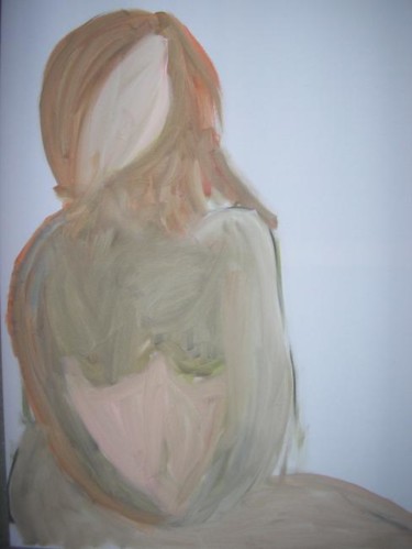 Peinture intitulée "nu assis sur ma toi…" par Mpi, Œuvre d'art originale