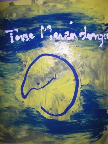 Peinture intitulée "terre mer en danger" par Mpi, Œuvre d'art originale