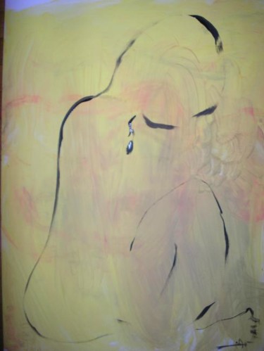 Peinture intitulée "la pleureuse amoure…" par Mpi, Œuvre d'art originale