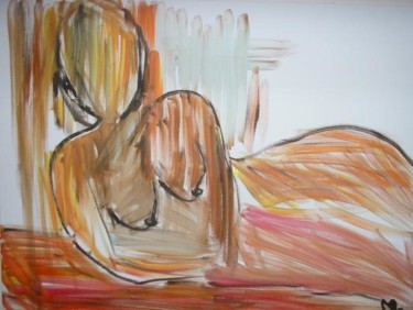 Peinture intitulée "nu d'elle" par Mpi, Œuvre d'art originale