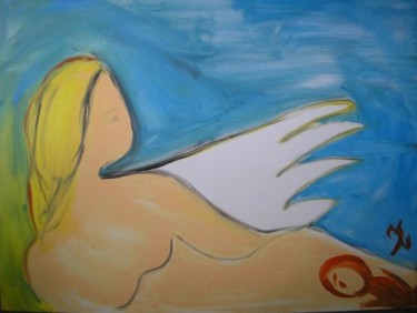 Peinture intitulée "l'ange" par Mpi, Œuvre d'art originale