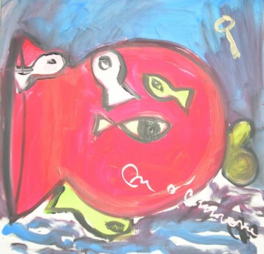 Peinture intitulée "la clé des reves" par Mpi, Œuvre d'art originale