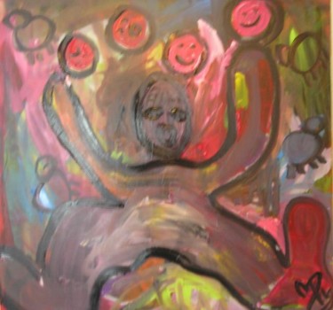 Peinture intitulée "le jongleur" par Mpi, Œuvre d'art originale