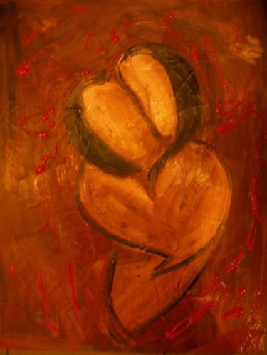 Peinture intitulée "l amour" par Mpi, Œuvre d'art originale