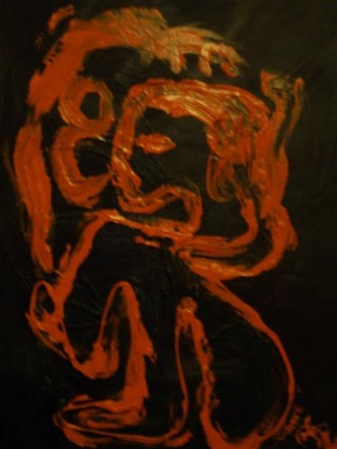 Peinture intitulée "femme tordue a l en…" par Mpi, Œuvre d'art originale