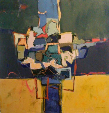 Peinture intitulée "Paysage abstrait 2" par Ferracci, Œuvre d'art originale, Acrylique