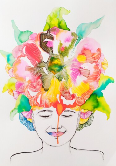 À l'abondance Painting titled "À l'abondance" by Marie B., Original Art, Ink