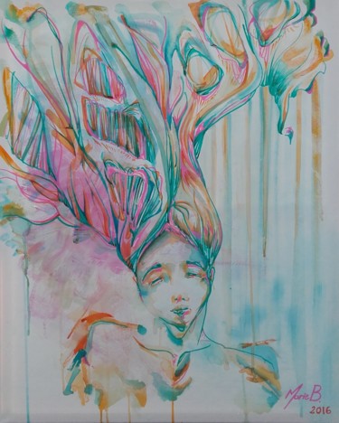Pittura intitolato "In my head" da Marie B., Opera d'arte originale, Acrilico