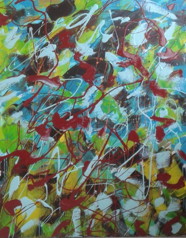 Painting titled "La nuit des temps n…" by Marie Edmée Séguin, Original Artwork