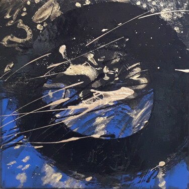 Peinture intitulée "Bleu n°8" par Marie Edmée Séguin, Œuvre d'art originale, Huile Monté sur Châssis en bois