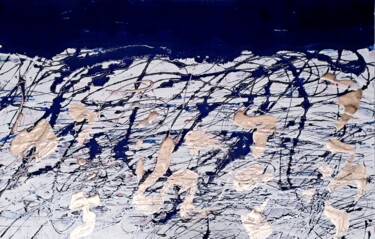Peinture intitulée "Bleu n°15" par Marie Edmée Séguin, Œuvre d'art originale, Acrylique Monté sur Châssis en bois