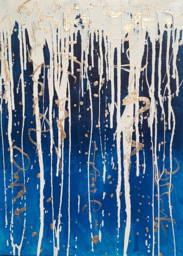 Peinture intitulée "Bleu n°17" par Marie Edmée Séguin, Œuvre d'art originale, Acrylique Monté sur Châssis en bois
