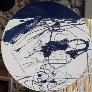 Peinture intitulée "Bleu n°20" par Marie Edmée Séguin, Œuvre d'art originale, Acrylique Monté sur Châssis en bois