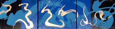 Peinture intitulée "Bleu n°23" par Marie Edmée Séguin, Œuvre d'art originale, Acrylique Monté sur Châssis en bois