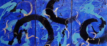 Peinture intitulée "Bleu n°27" par Marie Edmée Séguin, Œuvre d'art originale, Acrylique Monté sur Châssis en bois
