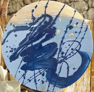 Peinture intitulée "Bleu n°31" par Marie Edmée Séguin, Œuvre d'art originale, Acrylique Monté sur Châssis en bois