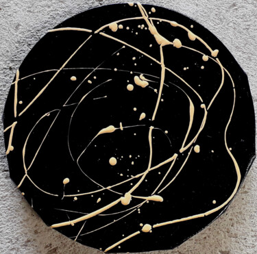 Painting titled "Cosmos 6" by Marie Edmée Séguin, Original Artwork, Acrylic Mounted on Wood Stretcher frame