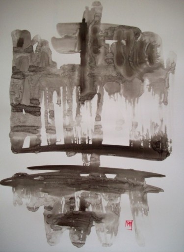 Painting titled "Encre 25" by Marie Edmée Séguin, Original Artwork