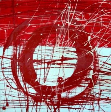 Painting titled "Rêve rouge III" by Marie Edmée Séguin, Original Artwork, Acrylic