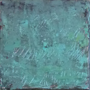 Painting titled "Bleu1" by Marie Edmée Séguin, Original Artwork, Oil