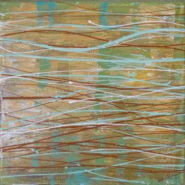Peinture intitulée "Ondes I" par Marie Edmée Séguin, Œuvre d'art originale, Huile
