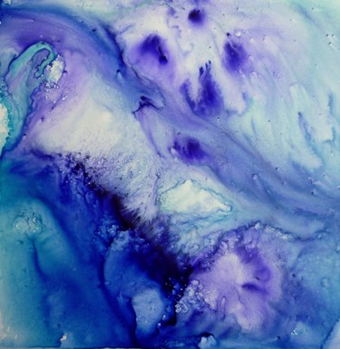 Картина под названием "rhapsody in blue" - Marie-Françoise Vigreux, Подлинное произведение искусства, Акварель