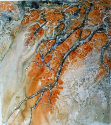 Peinture intitulée "couleurs d'automne#…" par Marie-Françoise Vigreux, Œuvre d'art originale, Aquarelle Monté sur Carton