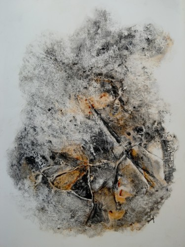 Картина под названием "cristaux" - Marie-Françoise Vigreux, Подлинное произведение искусства, Акварель