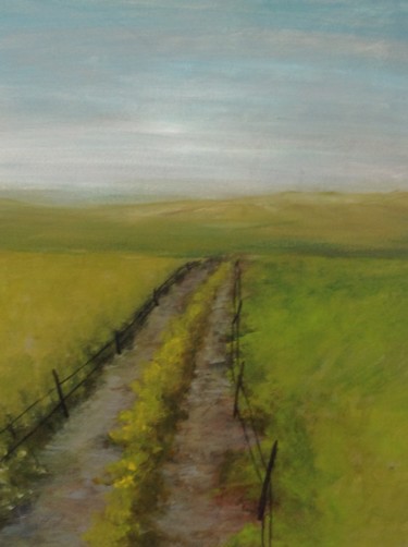 Peinture intitulée "Le chemin abandonné" par Marie Foisnet, Œuvre d'art originale, Acrylique