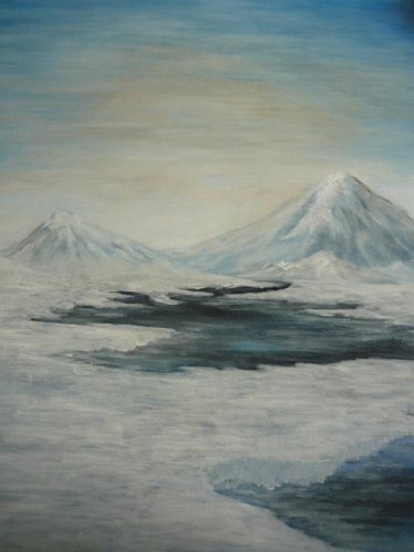 Pintura intitulada "Pole nord" por Marie Foisnet, Obras de arte originais