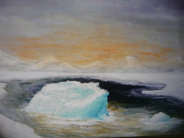 Painting titled "Iceberg en vue" by Marie Foisnet, Original Artwork
