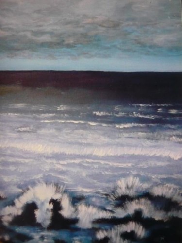 Peinture intitulée "La mer 2" par Marie Foisnet, Œuvre d'art originale