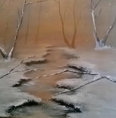 Peinture intitulée "Air frais de janvier" par Marie Foisnet, Œuvre d'art originale