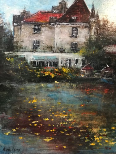 Le château du Verdoyer Peinture intitulée "Le château du Verdo…" par Daniel Bathiard, Œuvre d'art originale, Huile