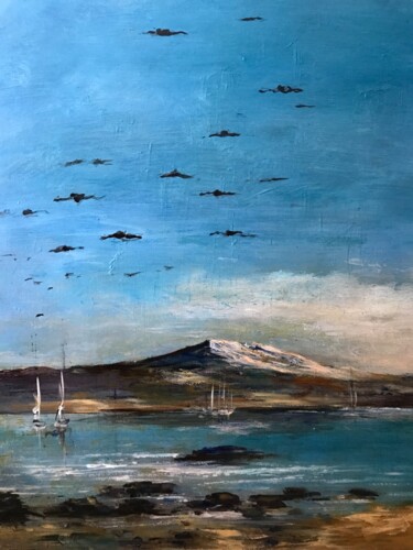 Au lointain Painting titled "Au lointain" by Daniel Bathiard, Original Art, Acrylic