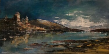 Vue de loin Peinture intitulée "Vue de loin" par Daniel Bathiard, Œuvre d'art originale, Acrylique