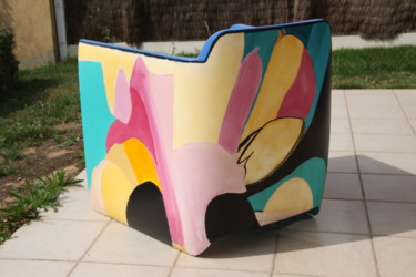 Fauteuil de jardin " FLEUR " Design intitulée "Fauteuil de jardin…" par Marie-France Capron, Œuvre d'art originale, Meuble