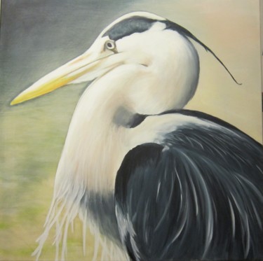 Painting titled "Monsieur le Pelican" by Marieh.Gouon, Original Artwork, Acrylic